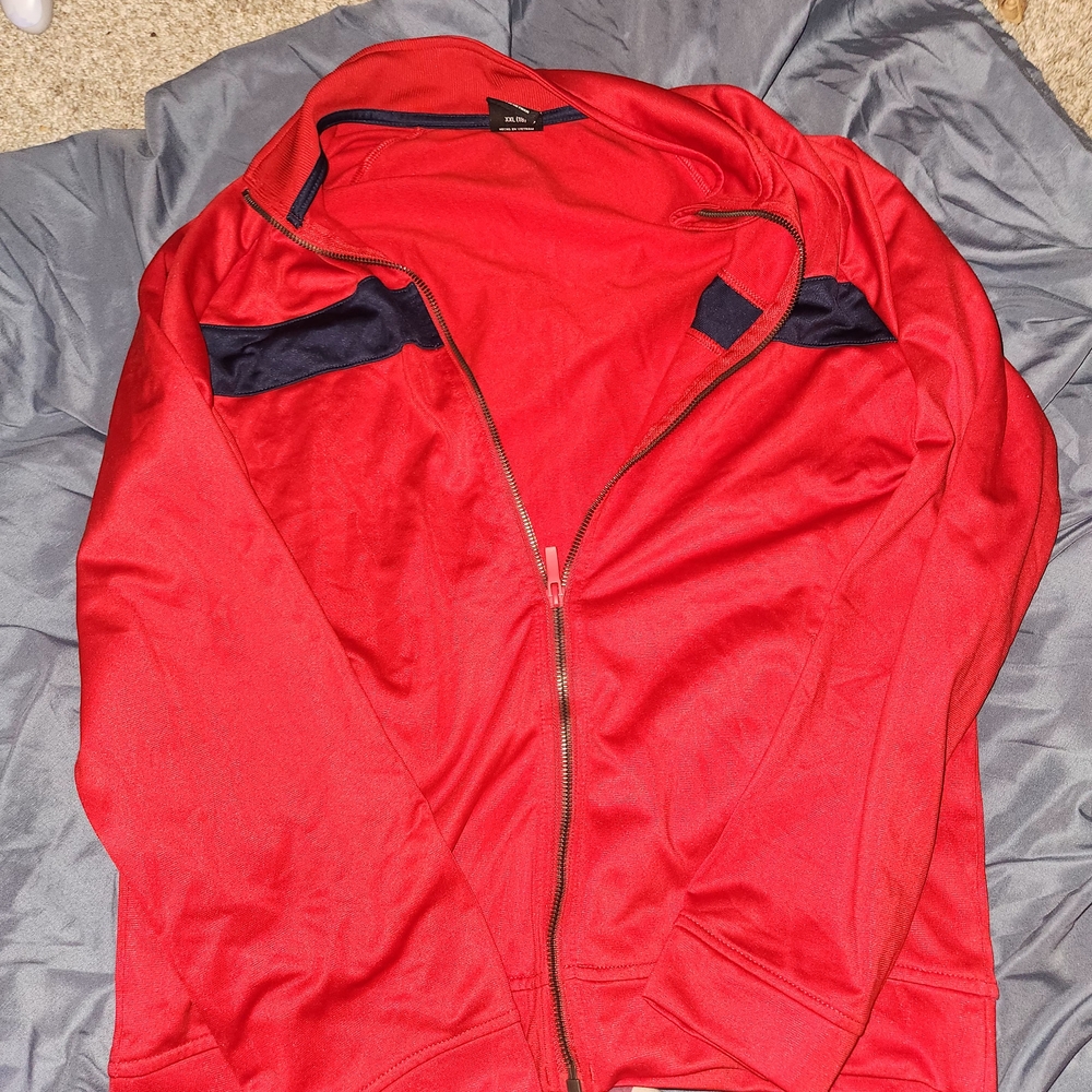 Athletic Works Red Jacket with Navy Details